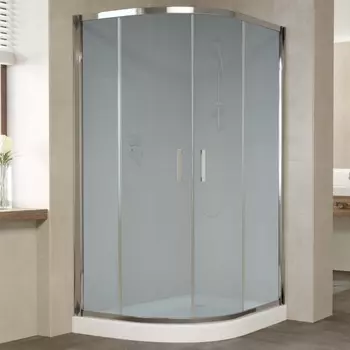 Душевой уголок Vegas Glass ZS-F 120*80 08 10 профиль глянцевый хром, стекло сатин