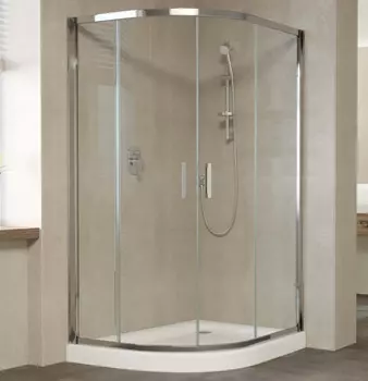 Душевой уголок Vegas Glass ZS-F 120*90 08 01 профиль глянцевый хром, стекло прозрачное