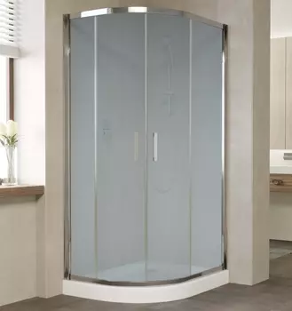 Душевой уголок Vegas Glass ZS-F 90*80 08 10 профиль глянцевый хром, стекло сатин