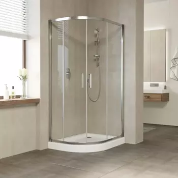 Душевой уголок Vegas Glass ZS-F Tur Novo 90*80 08 01 профиль глянцевый хром, стекло прозрачное ZS-F TUR NOVO 90*80 08 01