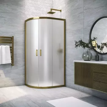 Душевой уголок Vegas Glass ZS-F Tur Novo h1900 100*80 05 10 профиль бронза, стекло сатин ZS-F TUR NOVO h1900 100*80 05 10