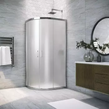 Душевой уголок Vegas Glass ZS-F Tur Novo h1900 90*80 08 10 профиль глянцевый хром, стекло сатин ZS-F TUR NOVO h1900 90*80 08 10