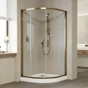 Душевой уголок Vegas Glass ZS Tur Novo 120 05 01 профиль бронза, стекло прозрачное ZS TUR NOVO 120 05 01