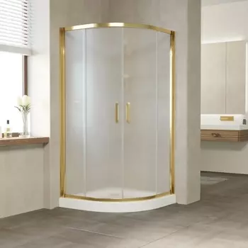 Душевой уголок Vegas Glass ZS Tur Novo 120 09 10 профиль золото, стекло сатин ZS TUR NOVO 120 09 10