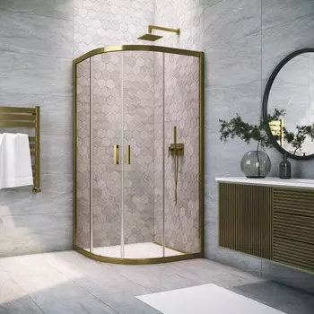 Душевой уголок Vegas Glass ZS Tur Novo h1900 80 05 05 профиль бронза, стекло бронза ZS TUR NOVO h1900 80 05 05