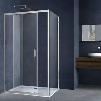 Душевой уголок Vincea Alpha VSR-3AL9015CL 150x90х190 профиль хром, стекло прозрачное