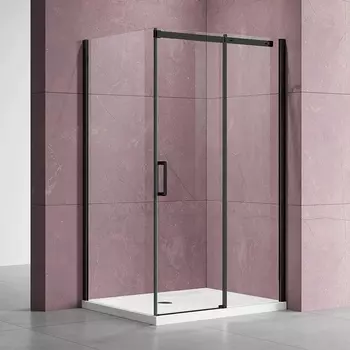 Душевой уголок Vincea Dice VSR-4D8014CLB 140х80 см, профиль черный