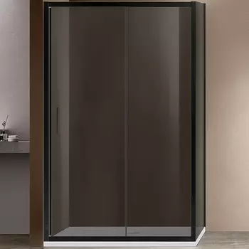 Душевой уголок Vincea Garda VSR-1G9012CGB 120х90х190 профиль черный, стекло тонированное