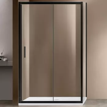 Душевой уголок Vincea Garda VSR-1G9014CLB 140х90х190 профиль черный, стекло прозрачное