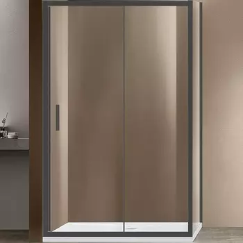 Душевой уголок Vincea Garda VSR-1G9015CLGM 150х90х190 профиль вороненая сталь, стекло прозрачное