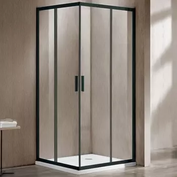 Душевой уголок Vincea Garda VSS-1G8010CLB 100x80х190 профиль черный, стекло прозрачное