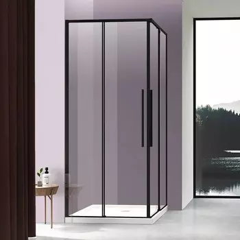 Душевой уголок Vincea Slim-N VSS-4SN9010CLB 100x90, профиль черный