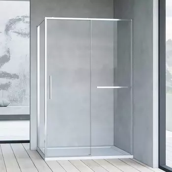 Душевой уголок Vincea Slim Soft VSR-1SS8011CL 110x80, профиль хром, стекло прозрачное