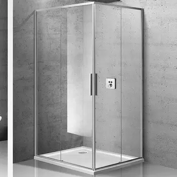 Душевой уголок Vincea Slim VSS-2SL8010CL-L 100х80х195 профиль хром, стекло прозрачное