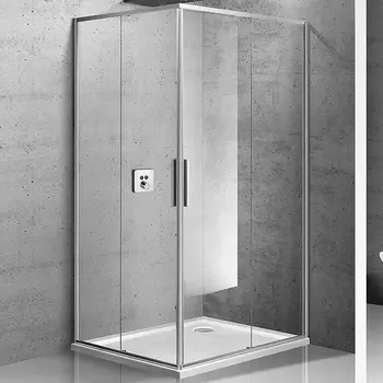 Душевой уголок Vincea Slim VSS-2SL8010CL-R 100х80х195 профиль хром, стекло прозрачное