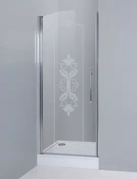 Дверь для душевого уголка Cezares Giubileo 80 L, стекло с узором, хром GIUBILEO-80-CP-Cr-L
