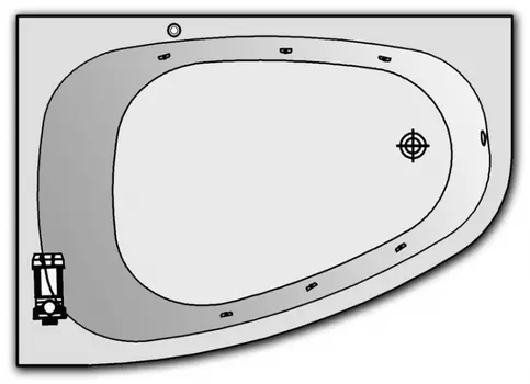 Гидромассаж Kolpa San Chad Standart (массаж: боковой)