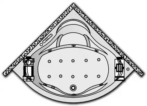 Гидромассаж Kolpa San Loco Luxus (подсветка, дезинфекция, массаж: боковой, аэромасс