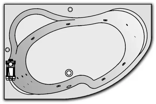 Гидромассаж Kolpa San Lulu Optima (массаж: боковой, спины, ног)