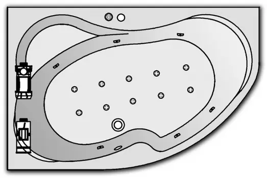 Гидромассаж Kolpa San Lulu Superior (массаж: боковой, аэромассаж)