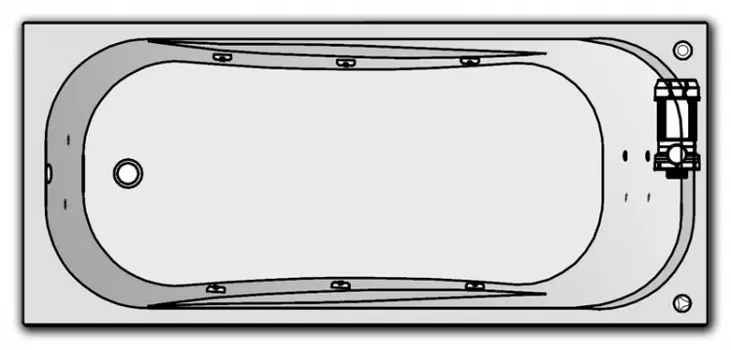 Гидромассаж Kolpa San String Optima (массаж: боковой, спины, ног)
