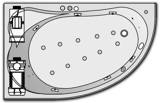 Гидромассаж Kolpa San Voice Special (хромотерапия, массаж: боковой, спины, ног, аэрома