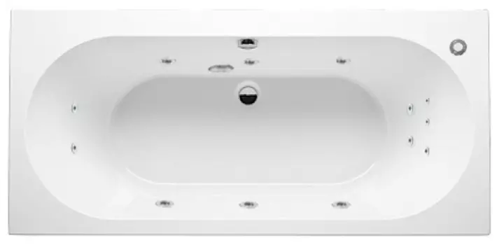 Гидромассаж Riho Carolina Yan Pool Master HM с пневмоуправлением, хром/плоская форсунка