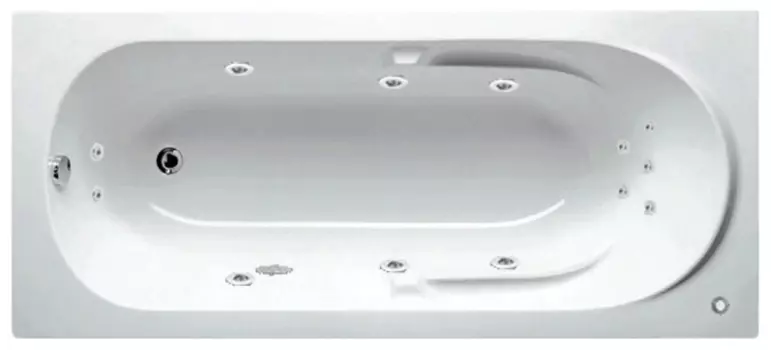 Гидромассаж Riho Future Yan Pool Master HM с пневмоуправлением, хром/плоская форсунка