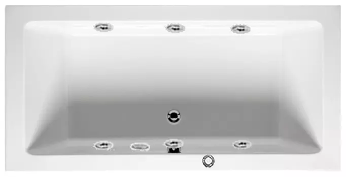 Гидромассаж Riho Lusso Yan Pool Standart HM с пневмоуправлением, хром/плоская форсунка