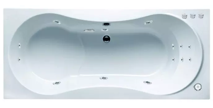 Гидромассаж Riho Tofield Yan Pool Ideal HM с электроуправлением, хром/плоская форсунка