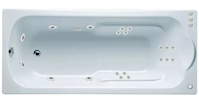 Гидромассаж Riho Virgo Yan Pool W-pool HM с электроуправлением, хром/плоская форсунка