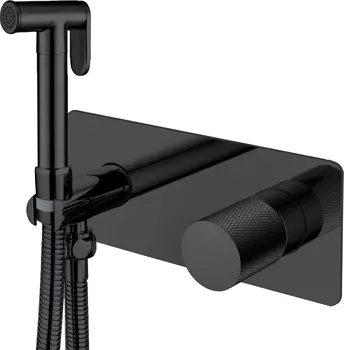 Гигиенический душ Boheme Stick 127-BB.2 со смесителем, С ВНУТРЕННЕЙ ЧАСТЬЮ, black/touch black