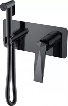 Гигиенический душ Boheme Venturo 377-SGM со смесителем, С ВНУТРЕННЕЙ ЧАСТЬЮ, shine gun metall