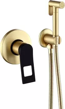 Гигиенический душ Bronze de Luxe Element EL28GB С ВНУТРЕННЕЙ ЧАСТЬЮ, со смесителем, золото/черный