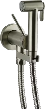 Гигиенический душ Gattoni Programma doccia RT010NS со смесителем, С ВНУТРЕННЕЙ ЧАСТЬЮ, никель шлифованный