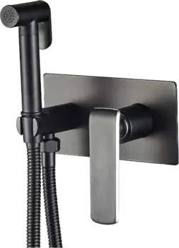 Гигиенический душ Haiba HB55548-7, со смесителем, черный