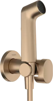 Гигиенический душ Hansgrohe Bidette S 1jet 29232140 со смесителем, шлифованная бронза