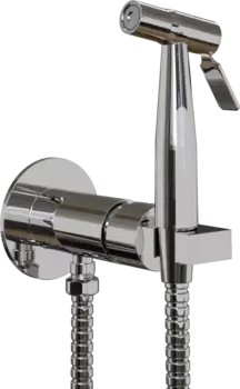 Гигиенический душ Paini Castello Round CACR442R со смесителем, С ВНУТРЕННЕЙ ЧАСТЬЮ, хром