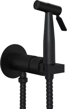 Гигиенический душ Paini Castello Round CAYO442R со смесителем, С ВНУТРЕННЕЙ ЧАСТЬЮ, черный