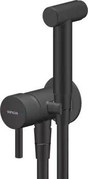 Гигиенический душ Sancos Atom SC2001MB, со смесителем, С ВНУТРЕННЕЙ ЧАСТЬЮ, черный матовый
