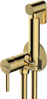 Гигиенический душ Wasserkraft Sauer A70738 со смесителем, С ВНУТРЕННЕЙ ЧАСТЬЮ, глянцевое золото PVD
