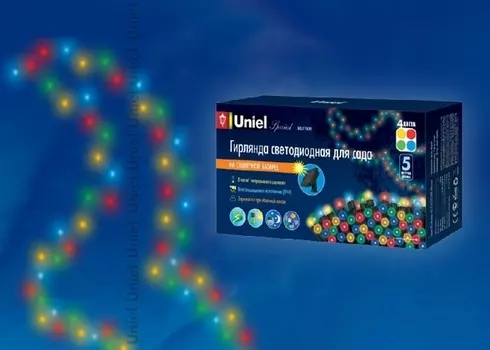 Гирлянда на солнечных батареях 500см разноцветная (05306) Uniel Special USL-S-122/PT5000 Milkyway