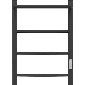 Электрический полотенцесушитель Point PN04846PB П3 400x600 с полкой, диммер справа черный