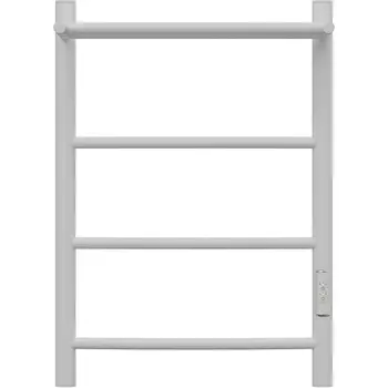 Электрический полотенцесушитель Point PN04846PW П3 400x600 с полкой, диммер справа белый