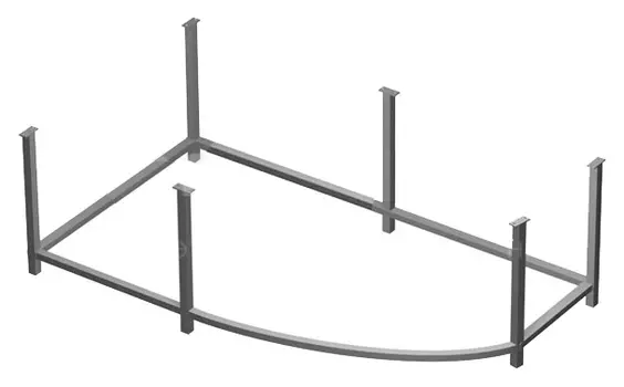 Каркас для ванны Jacob Delafon Odeon up 160 L усиленный 00000000537