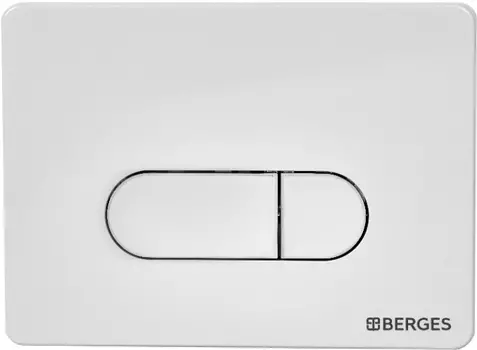 Кнопка смыва Berges Wasserhaus Novum D1 белый, глянец /040031