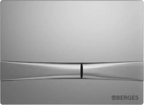 Кнопка смыва Berges Wasserhaus Novum F2 хром, матовый /040052