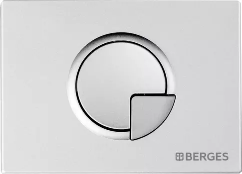 Кнопка смыва Berges Wasserhaus Novum R2 хром, матовый /040022