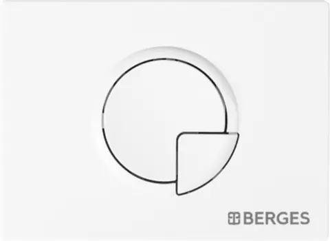 Кнопка смыва Berges Wasserhaus Novum R4 белый, матовый /040024