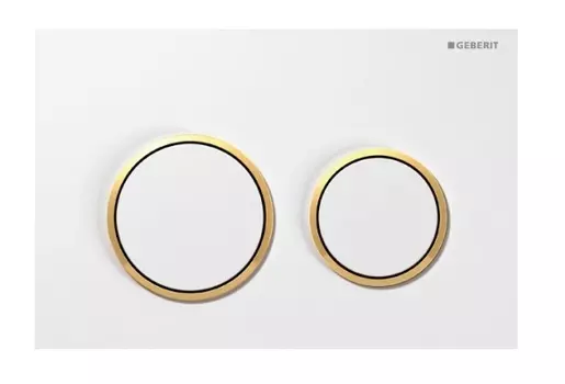 Кнопка смыва Geberit Omega 20 белый/золото 115.085.KK.1